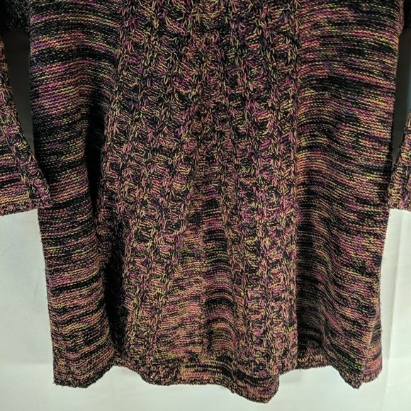 Studio Works Petite Knit Sweater 3/4 Sleeves Multicolor Womens PM M Medium - Picture 4 of 12